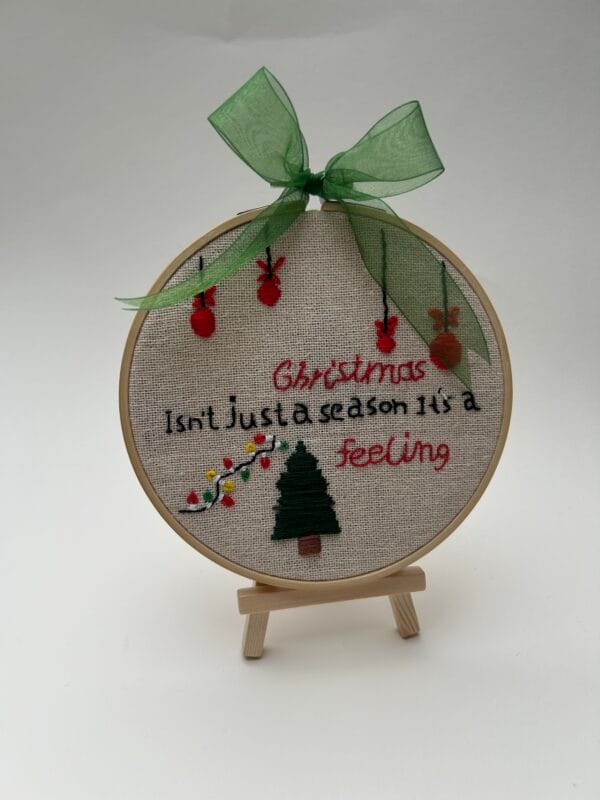 Embroidered Hoop Art - Christmas Feeling