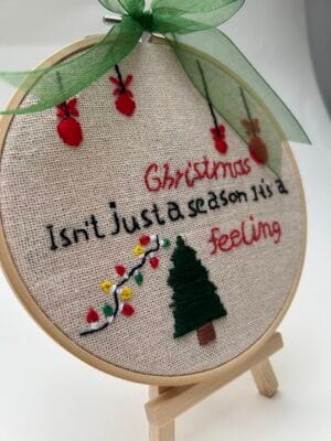 Embroidered Hoop Art - Christmas Feeling