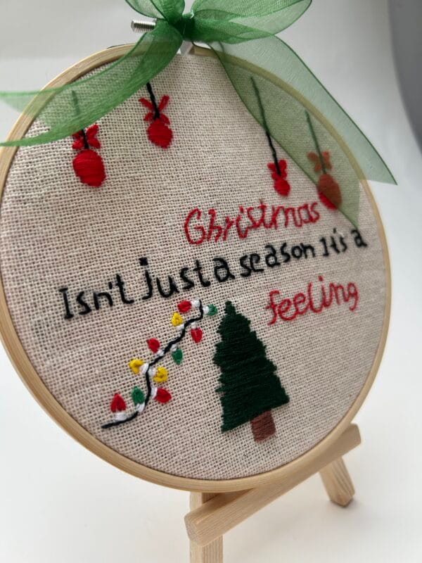 Embroidered Hoop Art - Christmas Feeling