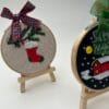 Embroidered Hoop Art - Christmas Stocking