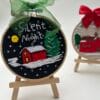 Embroidered Hoop Art - Silent Night